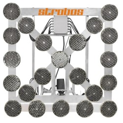 Panou rabatabil semnalizare LED lucrari - 22 lampi de 200 mm diametru